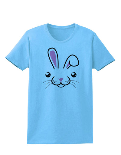 Cute Bunny Face Womens T-Shirt-Womens T-Shirt-TooLoud-Aquatic-Blue-X-Small-Davson Sales