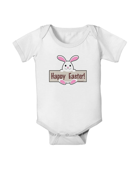 Cute Bunny - Happy Easter Baby Romper Bodysuit by TooLoud-Baby Romper-TooLoud-White-06-Months-Davson Sales