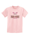 Cute Bunny - Happy Easter Childrens T-Shirt by TooLoud-Childrens T-Shirt-TooLoud-PalePink-X-Small-Davson Sales
