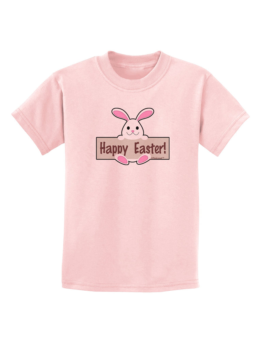 Cute Bunny - Happy Easter Childrens T-Shirt by TooLoud-Childrens T-Shirt-TooLoud-White-X-Small-Davson Sales