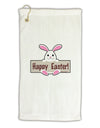 Cute Bunny - Happy Easter Micro Terry Gromet Golf Towel 16 x 25 inch by TooLoud-Golf Towel-TooLoud-White-Davson Sales