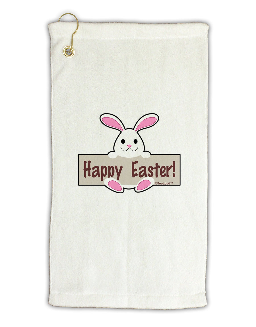 Cute Bunny - Happy Easter Micro Terry Gromet Golf Towel 16 x 25 inch by TooLoud