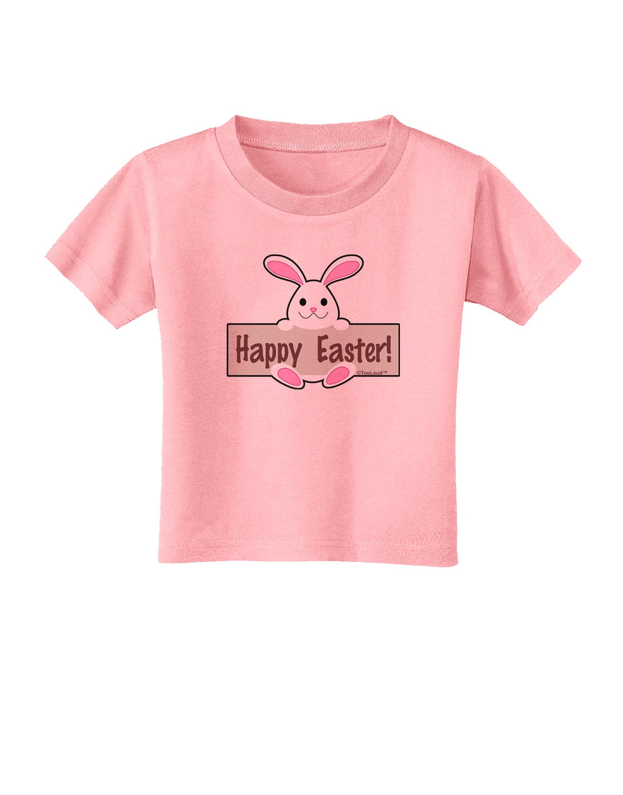 Cute Bunny - Happy Easter Toddler T-Shirt by TooLoud-Toddler T-Shirt-TooLoud-White-2T-Davson Sales