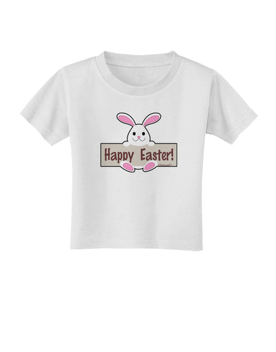 Cute Bunny - Happy Easter Toddler T-Shirt by TooLoud-Toddler T-Shirt-TooLoud-White-2T-Davson Sales