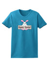 Cute Bunny - Happy Easter Womens Dark T-Shirt by TooLoud-Womens T-Shirt-TooLoud-Turquoise-X-Small-Davson Sales