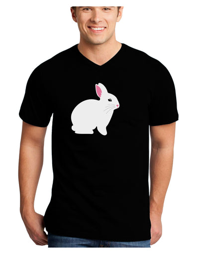 Cute Bunny Rabbit Easter Adult Dark V-Neck T-Shirt-Mens V-Neck T-Shirt-TooLoud-Black-Small-Davson Sales