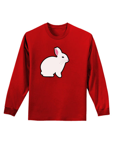 Cute Bunny Rabbit Easter Adult Long Sleeve Dark T-Shirt-TooLoud-Red-Small-Davson Sales