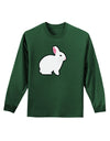 Cute Bunny Rabbit Easter Adult Long Sleeve Dark T-Shirt-TooLoud-Dark-Green-Small-Davson Sales