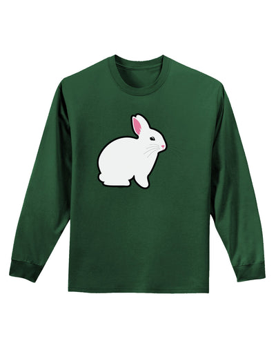 Cute Bunny Rabbit Easter Adult Long Sleeve Dark T-Shirt-TooLoud-Dark-Green-Small-Davson Sales