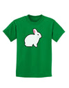 Cute Bunny Rabbit Easter Childrens Dark T-Shirt-Childrens T-Shirt-TooLoud-Kelly-Green-X-Small-Davson Sales