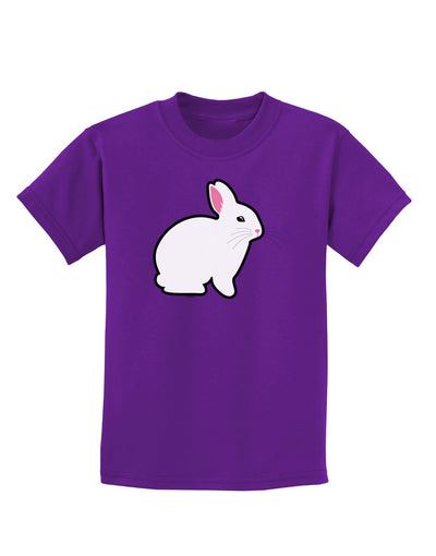 Cute Bunny Rabbit Easter Childrens Dark T-Shirt-Childrens T-Shirt-TooLoud-Purple-X-Small-Davson Sales