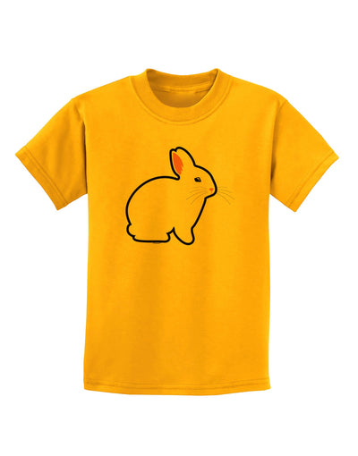 Cute Bunny Rabbit Easter Childrens T-Shirt-Childrens T-Shirt-TooLoud-Gold-X-Small-Davson Sales