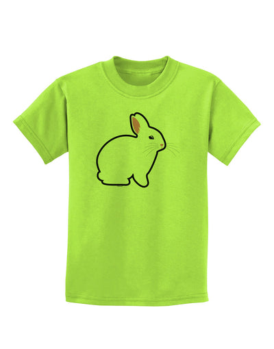 Cute Bunny Rabbit Easter Childrens T-Shirt-Childrens T-Shirt-TooLoud-Lime-Green-X-Small-Davson Sales