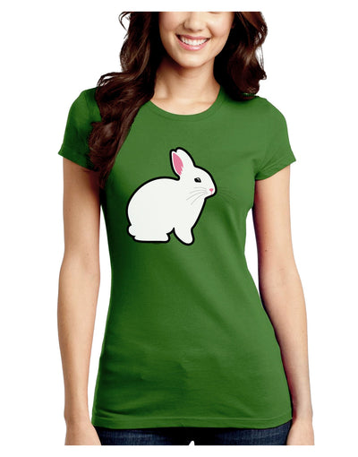 Cute Bunny Rabbit Easter Juniors Crew Dark T-Shirt-T-Shirts Juniors Tops-TooLoud-Kiwi-Green-Juniors Fitted Small-Davson Sales