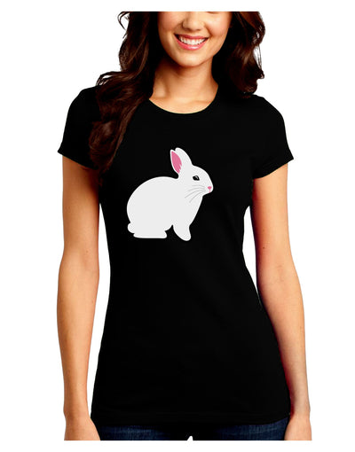 Cute Bunny Rabbit Easter Juniors Crew Dark T-Shirt-T-Shirts Juniors Tops-TooLoud-Black-Juniors Fitted Small-Davson Sales