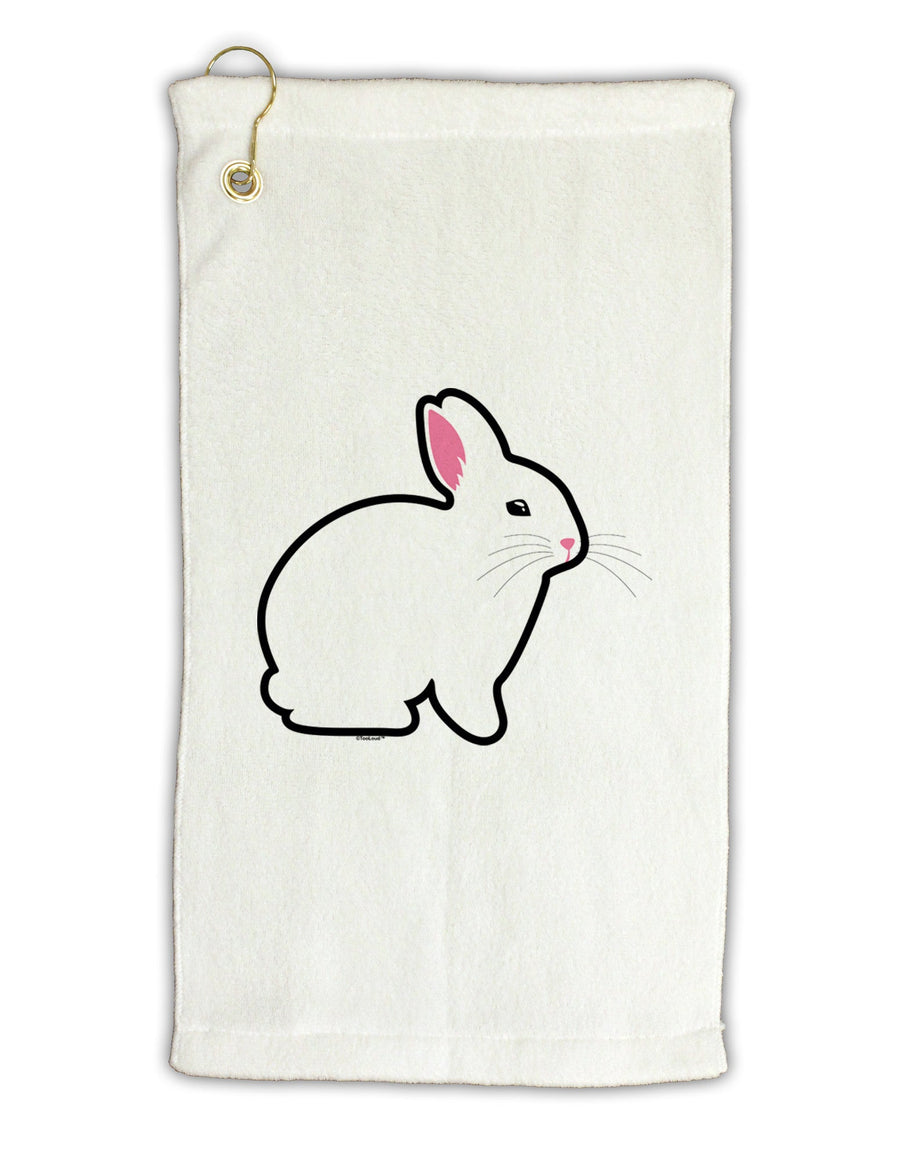 Cute Bunny Rabbit Easter Micro Terry Gromet Golf Towel 11&#x22;x19-Golf Towel-TooLoud-White-Davson Sales