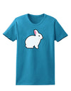 Cute Bunny Rabbit Easter Womens Dark T-Shirt-TooLoud-Turquoise-X-Small-Davson Sales