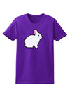 Cute Bunny Rabbit Easter Womens Dark T-Shirt-TooLoud-Purple-X-Small-Davson Sales