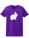Cute Bunny Rabbit Easter Womens Dark T-Shirt - Ladies-TooLoud-Purple-X-Small-Davson Sales