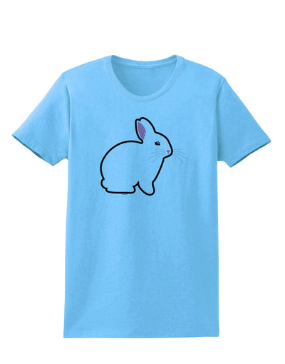 Cute Bunny Rabbit Easter Womens T-Shirt-Womens T-Shirt-TooLoud-Aquatic-Blue-X-Small-Davson Sales