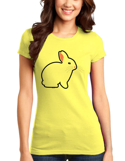 Cute Bunny Rabbit Womens Juniors T-Shirt-Womens Juniors T-Shirt-TooLoud-Yellow-Small-Davson Sales