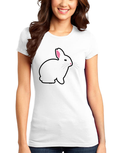 Cute Bunny Rabbit Womens Juniors T-Shirt-Womens Juniors T-Shirt-TooLoud-White-Small-Davson Sales