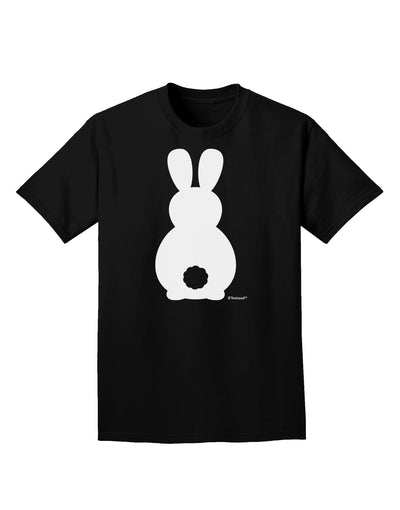 Cute Bunny Silhouette with Tail Adult Dark T-Shirt by TooLoud-Mens T-Shirt-TooLoud-Black-Small-Davson Sales