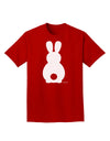 Cute Bunny Silhouette with Tail Adult Dark T-Shirt by TooLoud-Mens T-Shirt-TooLoud-Red-Small-Davson Sales