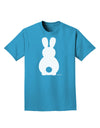 Cute Bunny Silhouette with Tail Adult Dark T-Shirt by TooLoud-Mens T-Shirt-TooLoud-Turquoise-Small-Davson Sales