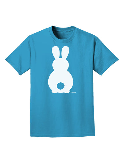 Cute Bunny Silhouette with Tail Adult Dark T-Shirt by TooLoud-Mens T-Shirt-TooLoud-Turquoise-Small-Davson Sales