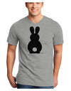 Cute Bunny Silhouette with Tail Adult V-Neck T-shirt by TooLoud-Mens V-Neck T-Shirt-TooLoud-HeatherGray-Small-Davson Sales