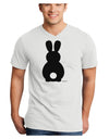 Cute Bunny Silhouette with Tail Adult V-Neck T-shirt by TooLoud-Mens V-Neck T-Shirt-TooLoud-White-Small-Davson Sales