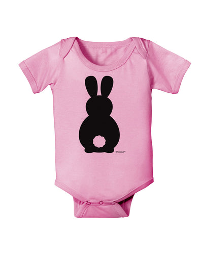 Cute Bunny Silhouette with Tail Baby Romper Bodysuit by TooLoud-Baby Romper-TooLoud-Light-Pink-06-Months-Davson Sales