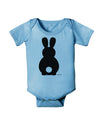 Cute Bunny Silhouette with Tail Baby Romper Bodysuit by TooLoud-Baby Romper-TooLoud-Light-Blue-06-Months-Davson Sales