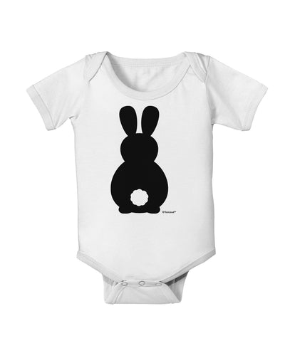 Cute Bunny Silhouette with Tail Baby Romper Bodysuit by TooLoud-Baby Romper-TooLoud-White-06-Months-Davson Sales