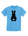 Cute Bunny Silhouette with Tail Childrens T-Shirt by TooLoud-Childrens T-Shirt-TooLoud-Aquatic-Blue-X-Small-Davson Sales