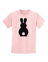 Cute Bunny Silhouette with Tail Childrens T-Shirt by TooLoud-Childrens T-Shirt-TooLoud-PalePink-X-Small-Davson Sales