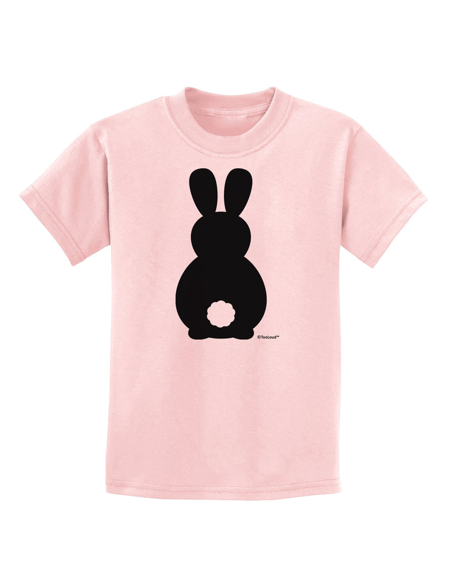 Cute Bunny Silhouette with Tail Childrens T-Shirt by TooLoud-Childrens T-Shirt-TooLoud-White-X-Small-Davson Sales