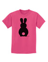 Cute Bunny Silhouette with Tail Childrens T-Shirt by TooLoud-Childrens T-Shirt-TooLoud-Sangria-X-Small-Davson Sales