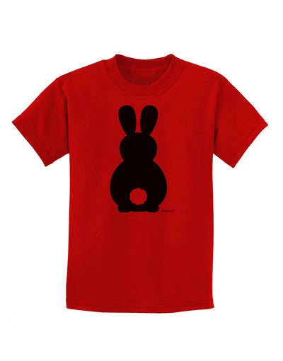 Cute Bunny Silhouette with Tail Childrens T-Shirt by TooLoud-Childrens T-Shirt-TooLoud-Red-X-Small-Davson Sales