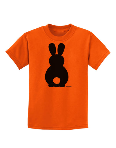 Cute Bunny Silhouette with Tail Childrens T-Shirt by TooLoud-Childrens T-Shirt-TooLoud-Orange-X-Small-Davson Sales