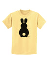 Cute Bunny Silhouette with Tail Childrens T-Shirt by TooLoud-Childrens T-Shirt-TooLoud-Daffodil-Yellow-X-Small-Davson Sales