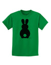 Cute Bunny Silhouette with Tail Childrens T-Shirt by TooLoud-Childrens T-Shirt-TooLoud-Kelly-Green-X-Small-Davson Sales