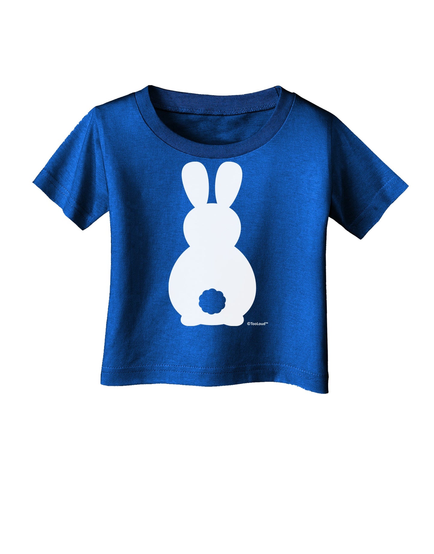 Cute Bunny Silhouette with Tail Infant T-Shirt Dark by TooLoud-Infant T-Shirt-TooLoud-Royal-Blue-06-Months-Davson Sales
