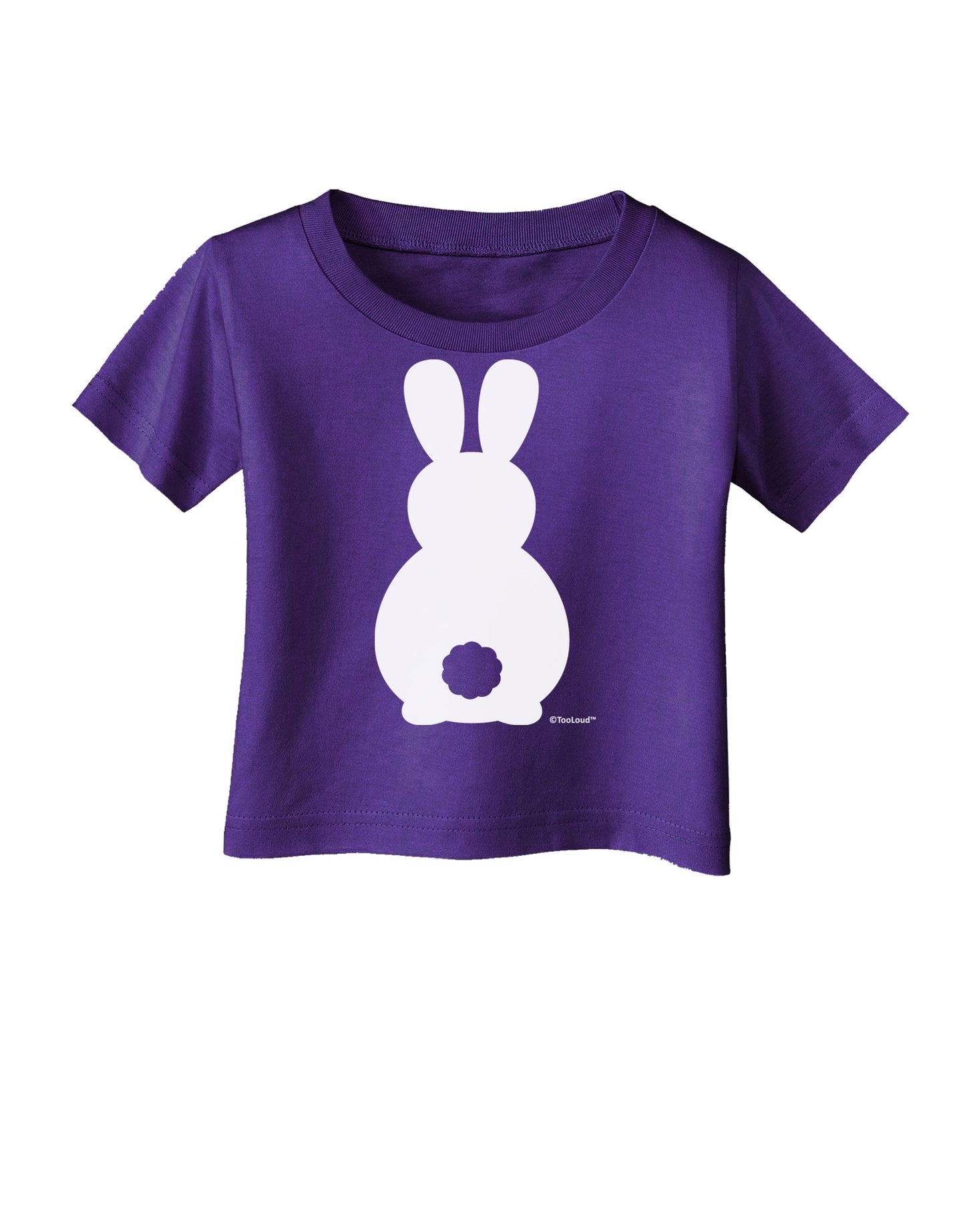 Cute Bunny Silhouette with Tail Infant T-Shirt Dark by TooLoud-Infant T-Shirt-TooLoud-Purple-06-Months-Davson Sales