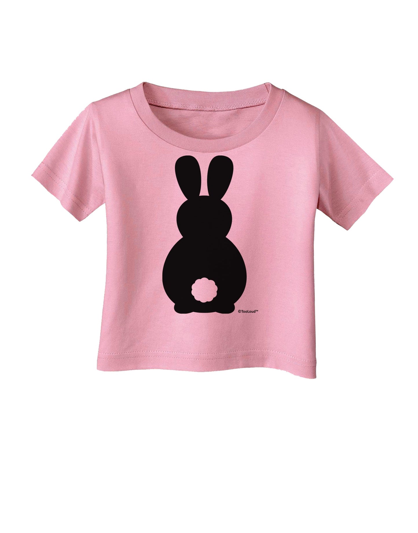 Cute Bunny Silhouette with Tail Infant T-Shirt by TooLoud-Infant T-Shirt-TooLoud-Candy-Pink-06-Months-Davson Sales