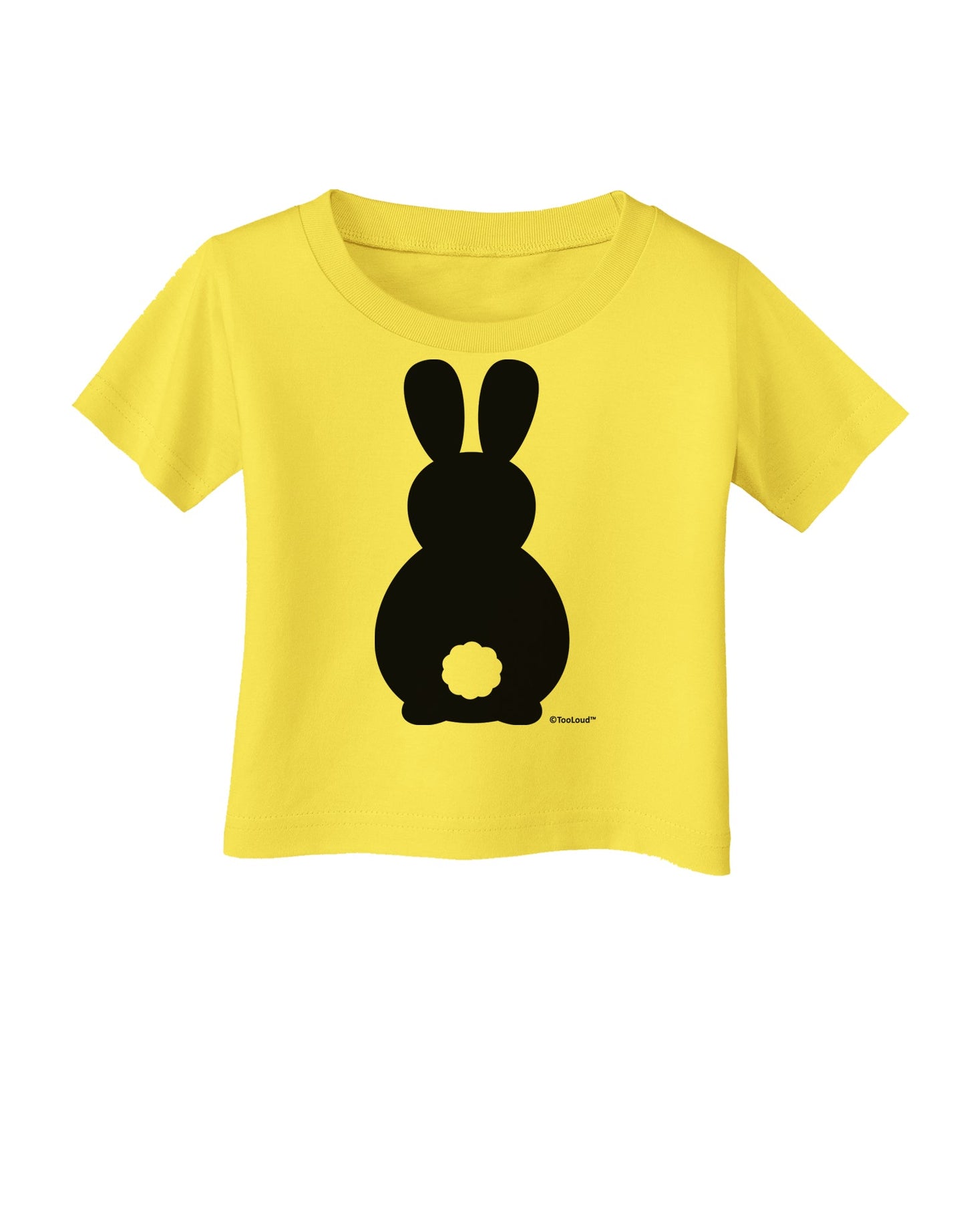 Cute Bunny Silhouette with Tail Infant T-Shirt by TooLoud-Infant T-Shirt-TooLoud-Yellow-06-Months-Davson Sales