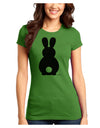 Cute Bunny Silhouette with Tail Juniors T-Shirt by TooLoud-Womens Juniors T-Shirt-TooLoud-Kiwi-Green-Juniors Fitted X-Small-Davson Sales