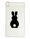 Cute Bunny Silhouette with Tail Micro Terry Gromet Golf Towel 16 x 25 inch by TooLoud-Golf Towel-TooLoud-White-Davson Sales
