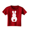 Cute Bunny Silhouette with Tail Toddler T-Shirt Dark by TooLoud-Toddler T-Shirt-TooLoud-Red-2T-Davson Sales